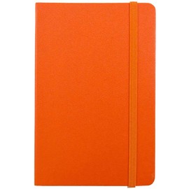 JAM PAPER Hardcover Notebook with Elastic Band - Travel Size Journal - 4 x 6 - Sunburst Orange - 70 Lined Sheets - Sold Individually