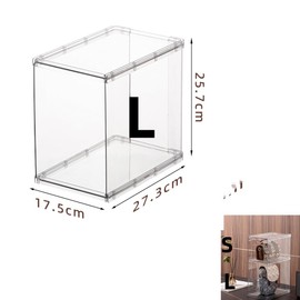 3Pack Purse Organizer for Closet,Clear Acrylic Display Case for Handbag Organizer, Purse Storage Box, Plastic Storage Bins for Book, Collectibles, Cosmetic (5PC-S)