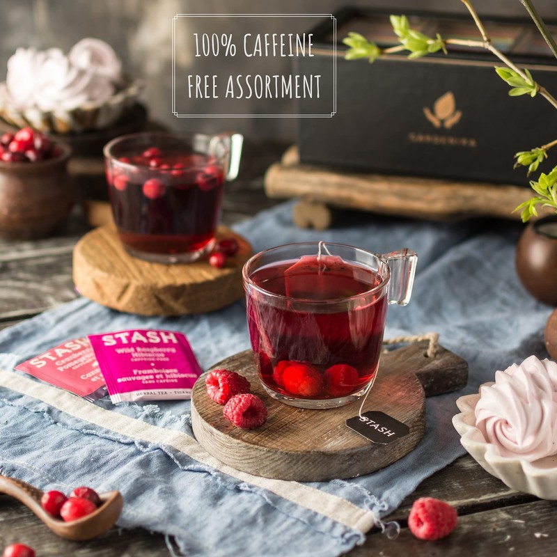 Tea Bags Variety Pack Box - Herbal and Caffeine Free