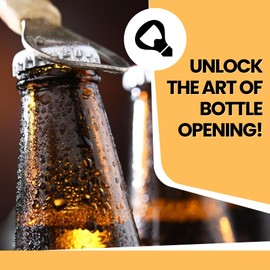 Gadgetime USA Premium Bottle Opener Set - Metal Bottle Opener Features Wooden Handle & Pry Tool - Durable, Portable Can Punch Opener - Ideal Gift