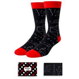 HAPPYPOP Funny Math Gifts for Men - Math Teacher Appreciation Gifts from Students, Back to School Socks for Teachers