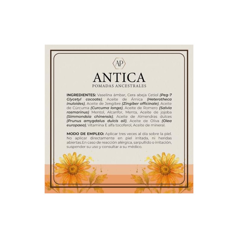 ANTICA Pomada de Árnica 45 g c/u Pomada Corporal con