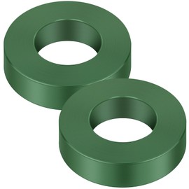 Yaomiao 2 Pieces Sprinkler Donut Guards Sprinkler Head Protector for Lawn 6.3 Inch Diameter Green Donut Nylon Rings Reduce Damage from Cars and Lawn Mowers