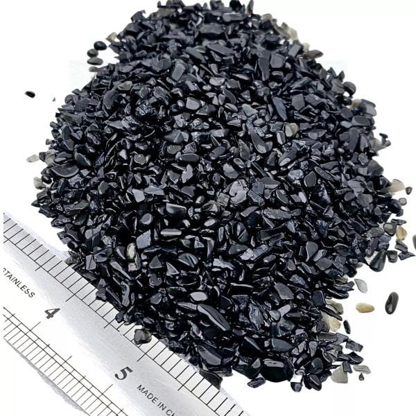 Obsidian Crystal Tumble Heal Chip Creativity Gemstone Bottle Chakra Stone