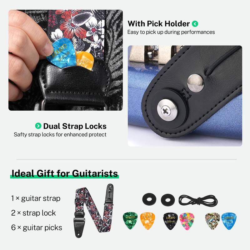 LEKATO Guitar Strap 2585G