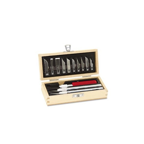 Knife Set, 3 Knives, 10 Blades, Carrying Case