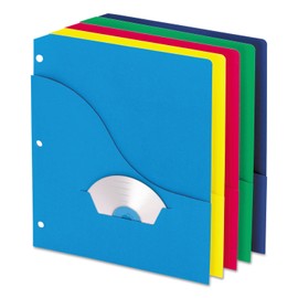 Pendaflex 32900 Pocket Project Folders, 3 Holes, Letter, Five Colors, 10/Pack