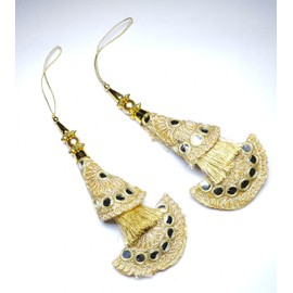 Lehenga, Ghagra, Sharara Latkan with Handmade Ethnic Hanging Tassel for Women's Blouse and Saree (Multicolor 3)