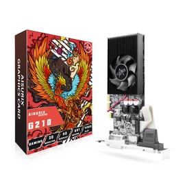 AISURIX GT 210 1G Graphics Card, 64Bit 589MHZ 1024 MB DDR3 PCI Express 2.0 Graphics Card, DVI VGA HDMI Low Profile Graphics Card with Cooling Fan