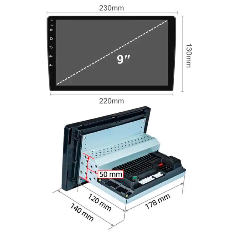 VAK AUTOESTEREO 3700u 1 DIN 10" Android CARPLAY Camara GPS