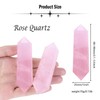 QINJIEJIE Rose Quartz Crystals Tower Large Healing Crystal 3.5" Natural