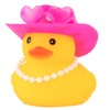 wonuu Car Dashboard Pink Cowboy Hat Rubber Ducks, Decorations Duck