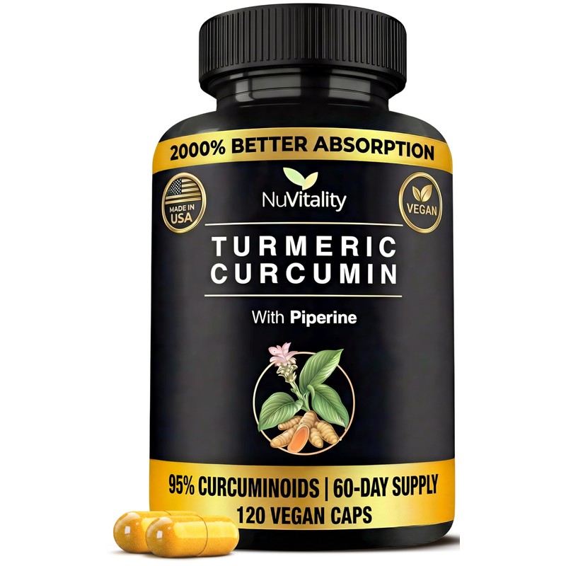 Turmeric Curcumin with Piperine (Black Pepper Extract) - 120 Veggie