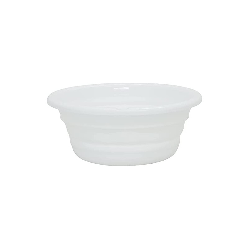 Pearl Metal AZ-5604 Foldable Washbasin, Small, White, Washtub, Bucket, Tub