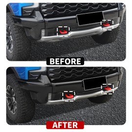 JeCar Tow Hook Covers Factory Bumper Tow Hook Protector Exterior Accessories Compatible with Chevy Silverado & GMC Sierra 2014-2023, Red