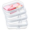 Hoolerry 4 Pcs Hard Clear Zipper Case Transparent Cases for