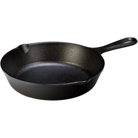 Lodge Pre-Seasoned 8 Cast Iron Skillet, L5SK3, Black