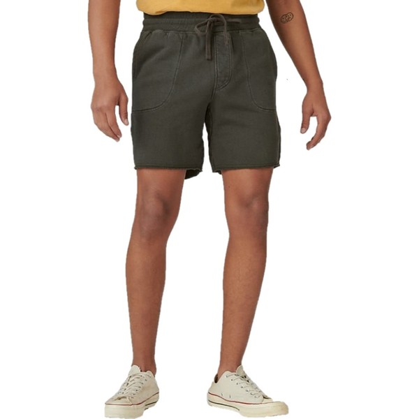 Lucky Brand Men's Cloud Soft Fleece Short, Black Onyx