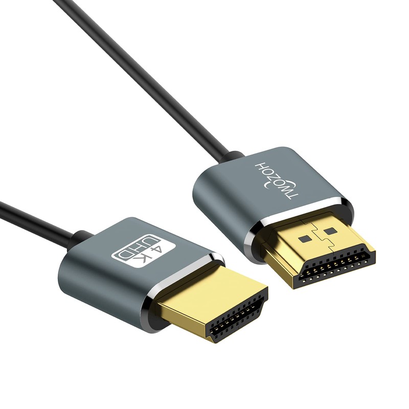 Twozoh HDMIケーブル 柔らか 0.3M HDMIケーブル細線 ハイパースリム HDMI 2.0ケーブル 軽量 4K