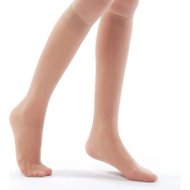 9 Pares De Medias Transparentes Hasta La Rodilla Para