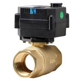 HSH-Flo 1" DN25 NPT 2 Way 12VDC 9-24VAC/DC Brass Normally Closed Electrical Position Feedback On/Off Motorized Ball Valve