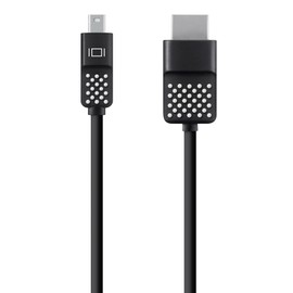 Belkin Mini Displayport To HDMI Cable 12ft - Compatible With 4k Monitors - HDMI to Displayport Cable - DP To HDMI Cable - Connect TV & Monitors to MacBook Pro, Surface Pro & More (Black/White)