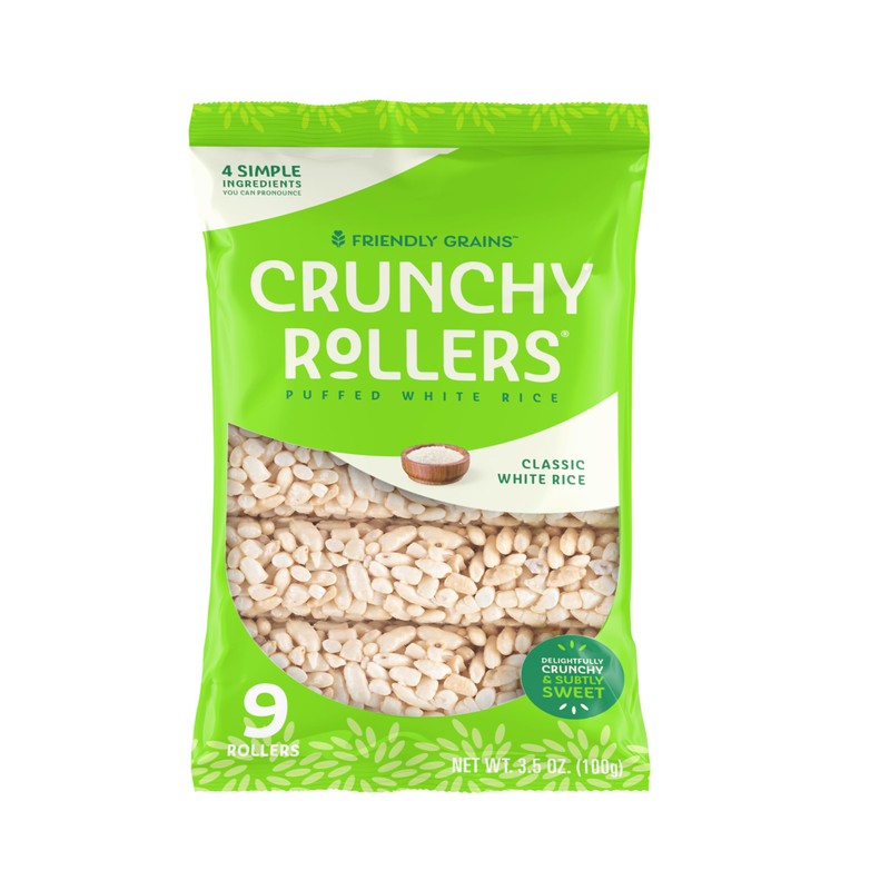 Classic White Rice Crunchy Rollers - Sweet Rice Snacks, Crispy
