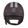 Indian Motorcycle Half Helmet with Gray Stripe, Black