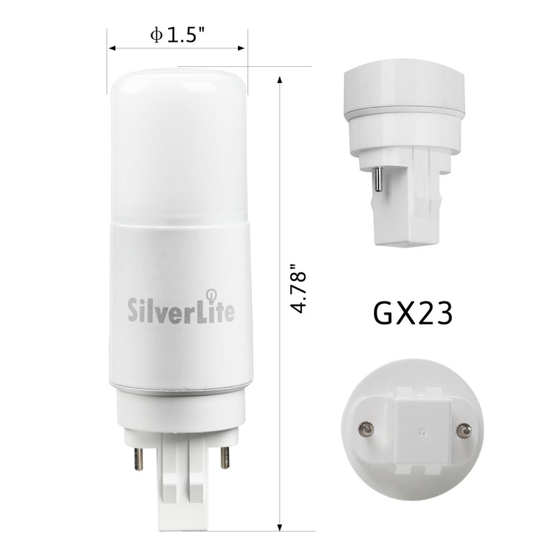 [Plug&Play] Silverlite 7w(18w CFL Equivalent) LED Stick PL Bulb GX23-2