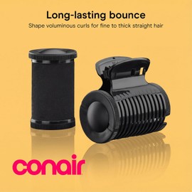 Conair Rizadores de Pelo con Rodillos Calientes para Cabello Largo, Mediano Y de Cualquier Tamaño | Rulos Calientes con Pinzas Incluidas | Rulos de 3,8 Cm | Exclusivo de Amazon