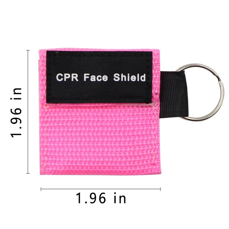 LSIKA-Z 10pcs CPR Face Shield Mask Keychain Keying Emergency Kit