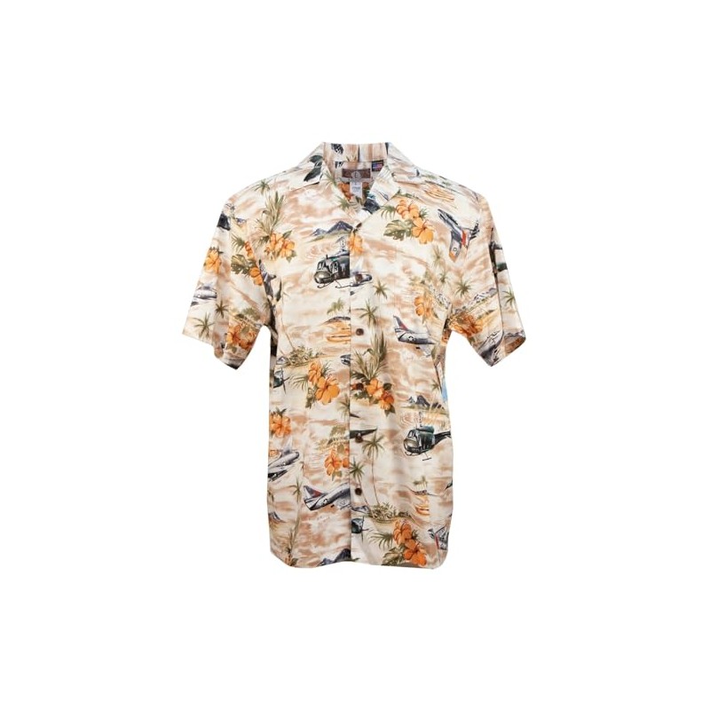 RJC Men's Tropic Air Heroes Military Classics Haiwaiian Shirt (US,