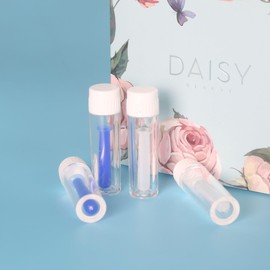 Fansoftiks 2Pcs Blue Silicone Contact Lenses Small Suction Cups Stick RGP Inserter Remover Contact Lens Cases Accessories, Handy Safe and Easy to Use, Travel Size