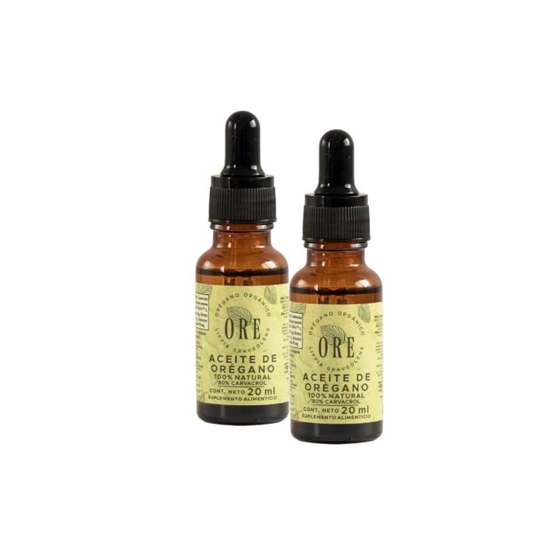 Ore Aceite de Orégano Natural, 20 ml, Pack de 2