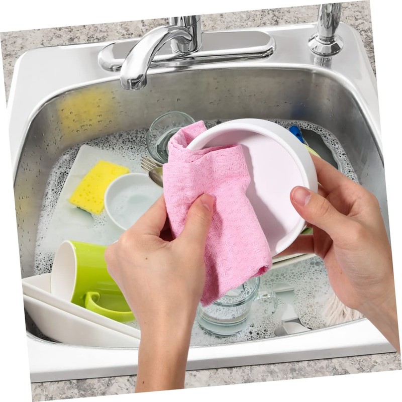 KOMBIUDA Dish Wipe Cloths Kitchen Cleaning Rag Set 4pcs Absorbent