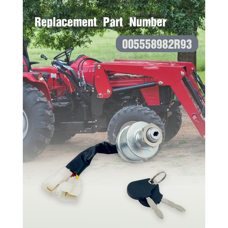 OWNDR 005558982R93 Tractor Ignition Starter Switch Fit for Mahindra Tractor