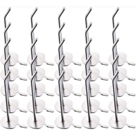 F Season 25Pcs Single Pegboard Hook Slat Wall Arm Retail Shop Prong Peg Hangers Board Hangers