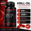 Krill Oil Astaxantina 2400 Mg 200 Cápsulas 100 Porciones