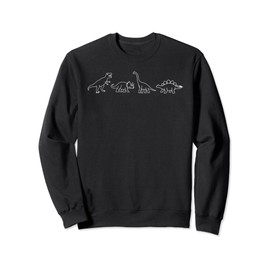 Minimalist Cute Dino & Dinosaur Family (Dinos) Sweatshirt, black