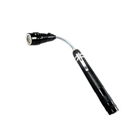 3 x LED Torches with Telescope with Magnet and Flex Head 3 LED 12 lm Inspection Lamp (Black)