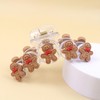 Christmas Gingerbread Man Hair Claw Clips Cute Gingerbread Man Hair