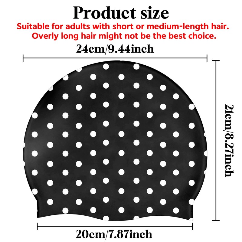 Deokke Silicone Swim Cap Soft Waterproof Durable Swimming Caps Non-Slip