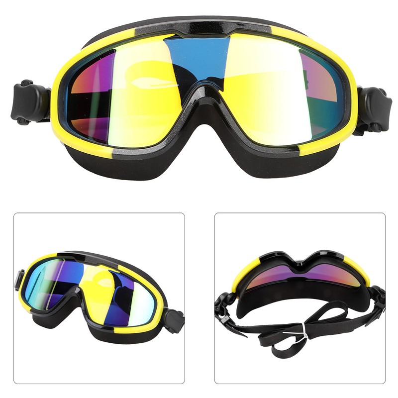 Outdoors Silica Gel HD Anti Fog Waterproof Wide View Swimming