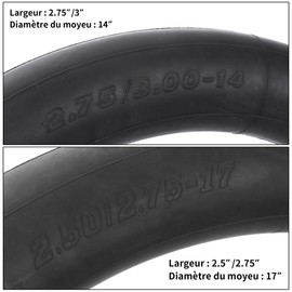 2.75-17 Inner Tube and 90/100-14 Inner Tube with TR4 Straight Valve Stem for Razor MX350 MX400 Dirt Rocket X-Treme X-560 Scooter 47cc 49cc 2-Stroke Mini Pit Dirt Pocket Bike Dune Buggy