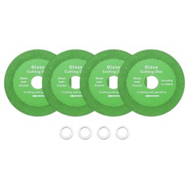 sourcing map 4 Pack Glass Cutting Disc 4 Inch for rotary tool Diamond Cutting Disc Ultra-Thin Saw Blade Wheel with 4/5" Arbor for Cutting Grinding Jade Crystal Tile Ceramic