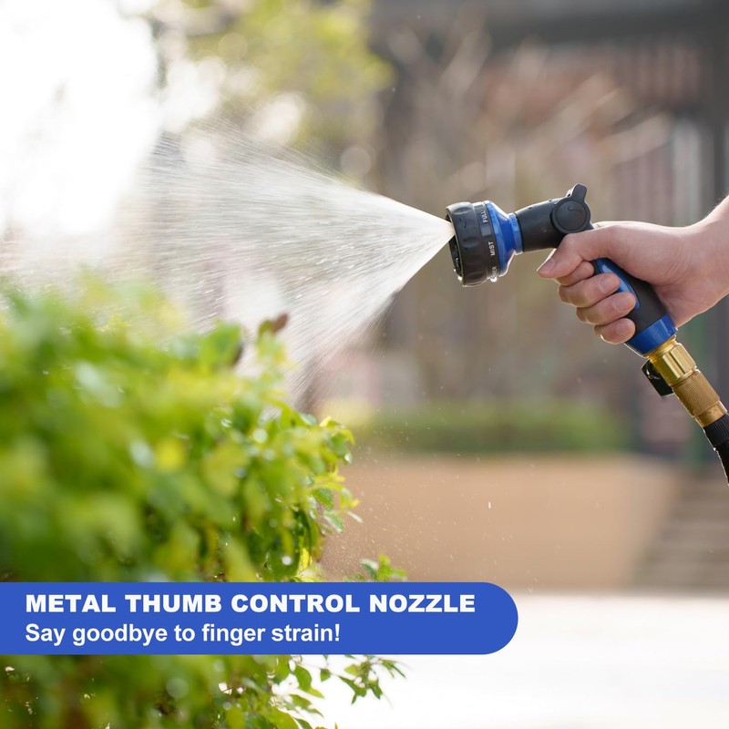 HOSUN Heavy Duty Garden Hose Nozzle, Adjustable Metal Water Sprayer