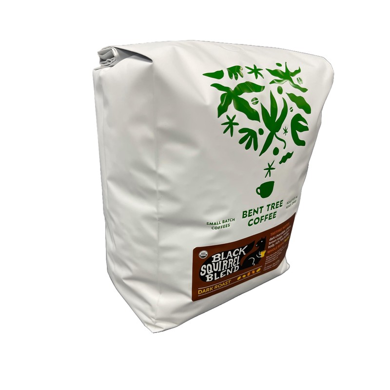 Bent Tree Coffee, 5lb Bag, Whole Bean, Organic (5lb, Black