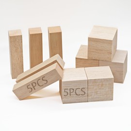 Balsa Wood Blocks,100x25x25mm 5PCS and 50x50x50mm 5PCS,Pack of 10, for DIY Crafts,Woodcraft Models and Home Decoration (25 * 25 * 100 50 * 50 * 50mm)