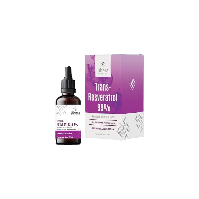 Trans Resveratrol Fórmula Líquida Antioxidante Longevidad Celular Gotas Alta Biodisponibilidad