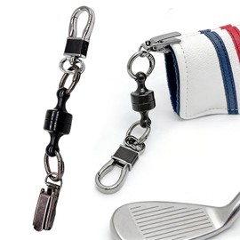 CHANJIF Putter Cover Holder Keychain Magnet Glove Holder Anti-misplace Clip Fixed Magnet Easy to Remove Daily Outdoor Accessories Golf Personal Organization Travel Portable